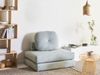 Beliani 'OLDEN' 1-Sitzer Bodensofa mit Schlaffunktion, Hellblau, Stoff Bild 2