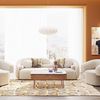 Kare Design Sofa Kelly Boucle 3-Sitzer, Weiß, Pflegeleicht, Weich, Kuschelsofa, Couch, Loveseat, Wohnzimmer, Teddy-Optik, Massivholz, Teilzerlegt, 67 x 225 x 83 cm (H/B/T) Bild 2