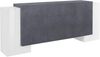 Dmora - Kommode Fabio, Küchen-Sideboard mit 2 Türen und 3 Schubladen, Wohnzimmer-Buffet, Küchen-Sideboard, 100 % Made in Italy, 210 x 45 x 85 cm, glänzendes Weiß und Schiefer Bild 2