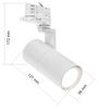 GU10 Strahler ''Madara Mini II'', 250V, IP20, 56,5x121x172mm, weiß Bild 4