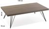 Versa Texas Niedriger Couchtisch, Couchtisch für das Wohnzimmer, Maßnahmen (H x L x B) 38 x 120 x 70 cm, Holz und Metall, Farbe: Braun und Schwarz Bild 3