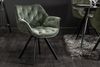 riess-ambiente Polsterstuhl THE DUTCH COMFORT dunkelgrün / schwarz (Einzelartikel, 1 St), Esszimmer · Samt · Metall · mit Armlehne · 180° drehbar · Retro Bild 5