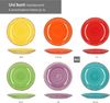 6tlg Speisetellerset Uni bunt Essteller Menüteller flach Servierplatte rund Tafel Steingut 6farbig Bild 5