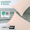 Livessa Seitenschläferkissen Bezug 40x145 (2er Set) - Verdeckter Reißverschluss an der Langen Seite,%100 Baumwolle Jersey Stoff, Oeko-Tex Zertifiziert, Ultra weich und atmungsaktiv Bild 3