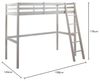 Vente-unique - GEDEON Bett Holz, Platte Weiß - B 140 cm x H 176 cm x L 198 cm Bild 2