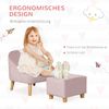 HOMCOM Sessel Kindermöbel Kinderzimmer Samtoptik Eukalyptusholz (Kindersessel, 2-St, Kindersofa), Einfache Montage und Demontage Bild 4