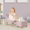 HOMCOM Sessel Kindermöbel Kinderzimmer Samtoptik Eukalyptusholz (Kindersessel, 2-St, Kindersofa), Einfache Montage und Demontage Bild 2