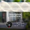 BRILONER – LED Strip Solar 10 Meter, Warmweißes Licht, Spitzwassergeschützte Solar Lichterkette Aussen, LED Streifen mit 2 Lichtmodi, Schlauch Outdoor, Band, Weiß, Klar Bild 5