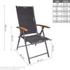 Gartenstuhl Verona Mehrfachpack - wetterfester Klappstuhl mit 7-fach verstellbarer Lehne - Grau Bild 2