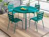 Vente-unique - MIRMANDE Garden dining set Metall Blau - B 110 cm x H 74 cm x L 110 cm Bild 2