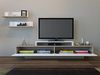 Hanah Home Modern TV Unit with Wall Shelves, White & Cordoba, 180 cm | 100% Melamine Coated Particle Board, 18 mm Thick | Stylish & Functional Design for Living Room Bild 2