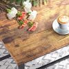 Ribelli Vintage Couchtisch mit Gitterablage, ca. 106 x 45,5 x 60 cm, Wohnzimmertisch aus Holz, Metallgestell, Vintagebraun-Schwarz Bild 4