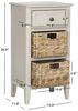 SAFAVIEH Contemporary Wooden Side Table with Storage, in Grey, 30 X 38 X 70 Bild 3
