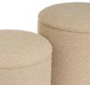 Set mit 2 Hockern aus Stoff und MDF in Beige Bild 3
