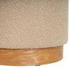 Set mit 2 Hockern aus Stoff und MDF in Beige Bild 5