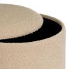 Set mit 2 Hockern aus Stoff und MDF in Beige Bild 4