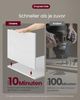 Vasagle Nachttisch, Beistelltisch 3 Schubladen, Nachtschrank modern, Schlafzimmer, Wohnzimmer, Mattweiß-cappuccinobeige Bild 4