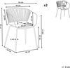 Metallstuhl schwarz 2er Set RIGBY Bild 3