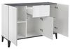 Dmora - Kommode Giorgio, Küchen-Sideboard mit 3 Türen und 1 Schublade, Wohnzimmer-Buffet, Küchen-Sideboard, 100 % Made in Italy, 120 x 40 x 82 cm, glänzendes Weiß und Schiefer Bild 5