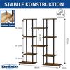 DanDiBo Blumenregal Indoor Metall Schwarz 6 Etagen Holz 96584 Blumentreppe 100 cm Pflanzenständer Modern Blumenständer Design Bild 2