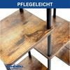 DanDiBo Blumenregal Indoor Metall Schwarz 6 Etagen Holz 96584 Blumentreppe 100 cm Pflanzenständer Modern Blumenständer Design Bild 4
