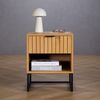 IDIMEX Nachtkommode MESTO, Nachtschrank mit Schublade und Ablagefach, modernes Rillen-Design Bild 3