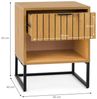 IDIMEX Nachtkommode MESTO, Nachtschrank mit Schublade und Ablagefach, modernes Rillen-Design Bild 2