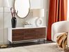 Sideboard mit Schubladen und Türen mit Tip-on Technik , Faserplatte/ Stahl, 120 x 38 x 55 cm, Weiß Bild 2