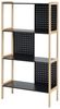 Standregal Dønna 120x63x28cm Schwarz/Holzfarben [en. casa] Bild 3
