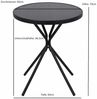 DEGAMO Gartentisch MILANO, 60cm rund, Metall anthrazit, Glasplatte schwarz Bild 3