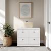 hjh LIVING Schuhschrank ESTHA 4 – Schrank mit 4 Klappen im Vintage-Landhausstil, Retro-Muschelgriffen & platzsparendem Design, Weiß Bild 2