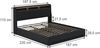 Polsterbett Christin Anthrazit/Eiche 180x200 mit LED, USB-Anschluss & Matratze Vitalispa Bild 3