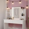 Schminktisch Charlotte Weiß 106 cm mit LED-Spiegel Vicco Bild 5
