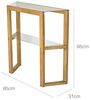 Dmora Konsole Euphoria 85 x 31 x 85h cm Braun, 1 Regal, 2 Fächer Bild 2