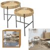 HOME DECO FACTORY Ausziehtisch, 2 Stück, Pampa, Metall, Braun/Schwarz, 41 x 42 x 41 Bild 4