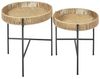 HOME DECO FACTORY Ausziehtisch, 2 Stück, Pampa, Metall, Braun/Schwarz, 41 x 42 x 41 Bild 3