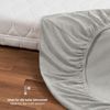 Laleni 2er Set Frottee Spannbettlaken 38x77 cm - Oeko-TEX Zertifiziertes Stubenwagen Bezug Set, Faltenfreie Spannbetttücher für Kinderbett, Babybett und Moses Körbchen, Moonlight Grey - Grau Bild 5
