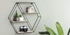 LIFA LIVING Wandregal Marbella Metall Holz Hängeregal 58x11x51 cm Bild 2