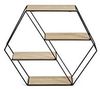 LIFA LIVING Wandregal Marbella Metall Holz Hängeregal 58x11x51 cm Bild 5
