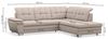 Selsey Couch 258x212 cm Ecksofa mit Schlaffunktion und Bettkasten, Modular Sectional Sofa, Stoff Verita Hellgrau, Verstellbare Kopfstützen, Komfort & Stil für Wohnzimmer & Gäste Rechtse Seite Bild 2