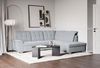 Selsey Couch 258x212 cm Ecksofa mit Schlaffunktion und Bettkasten, Modular Sectional Sofa, Stoff Verita Hellgrau, Verstellbare Kopfstützen, Komfort & Stil für Wohnzimmer & Gäste Rechtse Seite Bild 5