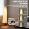 HOMCOM Stehlampe Dimmbar Stehleuchte mit Dreibein, Fußschalter, Dimmfunktion, LED fest integriert, Warmweiß, für Wohnzimmer Schlafzimmer, Weiß Bild 3