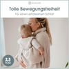 emma & noah Baby Schlafsack 2.5 TOG, Strampelsack für den Herbst und Winter in vielen Farben, Bio-Baumwolle, OEKO-TEX Zertifiziert, Schlafsack für Neugeborene (Essential Beige, 80 cm) Bild 4