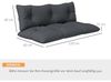 Outsunny Sitzkissen Palettenkissen Bankauflage Sitzkissen mit UV-Schutz, für Sitzbank Gartenbank 150 x 98 x 8 cm Dunkelgrau Bild 2