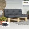 Outsunny Sitzkissen Palettenkissen Bankauflage Sitzkissen mit UV-Schutz, für Sitzbank Gartenbank 150 x 98 x 8 cm Dunkelgrau Bild 3