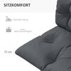 Outsunny Sitzkissen Palettenkissen Bankauflage Sitzkissen mit UV-Schutz, für Sitzbank Gartenbank 150 x 98 x 8 cm Dunkelgrau Bild 5