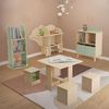 Joyz Spielzeugtruhe Kinderregal Kindermöbel Kinderzimmerregal Spielzeug Spielzimmer Möbel, Baum Bücherregal mit 5 Ablagen, 360° drehbar, MDF Bild 2