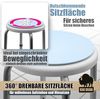 Duschhocker 360° drehbarer belastbarer Duschstuhl bis 136 kg höhenverstellbarer Duschhocker. rutschfest durch Gummifüße Bild 2