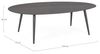 Couchtisch Leyrid aus Aluminium, modern und robust, oval, anthrazit, ideal für Outdoor Bild 3