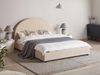 Bett mit Lattenrost Bouclé VAUCLUSE 160 x 200 cm Beige Bild 2